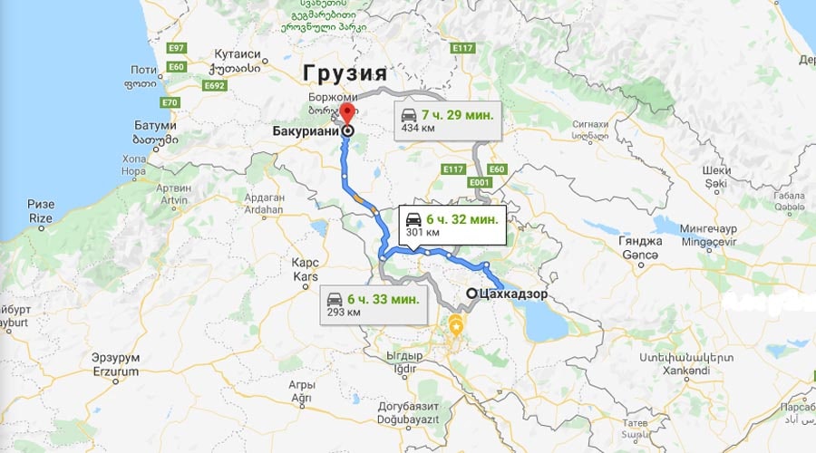 Как Добраться из Цахкадзора в Бакуриани Добраться из Цахкадзора в Бакуриани