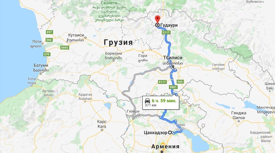 Добраться из Цахкадзора в Гудаури Как Добраться из Цахкадзора в Гудаури